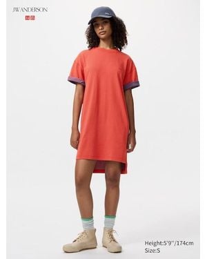 Uniqlo Airism Cotton Relaxed Dress (Short Sleeve) in Natural | Lyst UK Uniqlo Airism Cotton Relaxed Dress (Short Sleeve) in Natural | Lyst UK