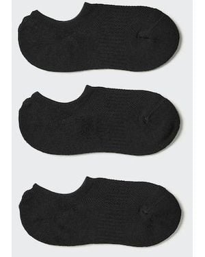 Uniqlo No-Show Socks (Sports Pile, 3 Pairs) - Black