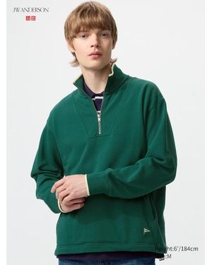 Uniqlo Sweat Half-Zip Pullover - Green