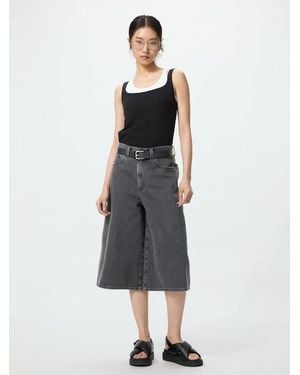 Uniqlo Denim Culottes - White