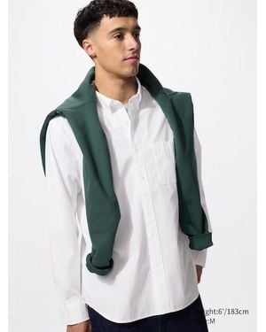 Uniqlo Camisa Algodón Cuello Botones - Azul