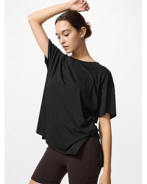 Uniqlo Airism Relaxed Crew Neck T-Shirt - Black