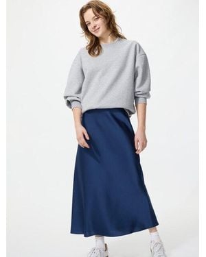 Uniqlo Satin Skirt - Blue