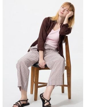 Uniqlo Easy Trousers (Striped) - Pink
