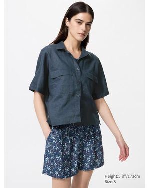 Uniqlo Drape Easy Shorts (Printed) - Blue