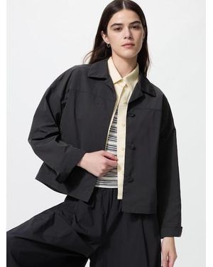 Uniqlo Open Collar Short Jacket - Black