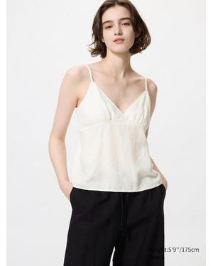 Uniqlo Linen Blend Camisole Top - White