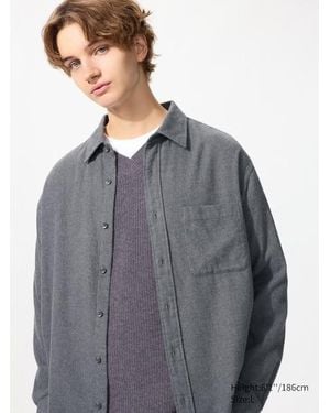 Uniqlo Camisa Franela - Gris