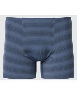 Uniqlo Airism Seamless Boxer Briefs (Printed) - Blue