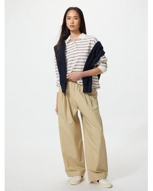 Uniqlo Cotton Volume Easy Trousers (Longer) - Natural