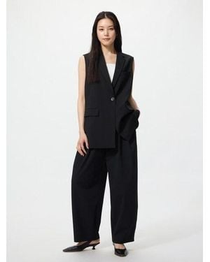 Uniqlo Ultra Stretch Uv Protection Active Wide Trousers - Black