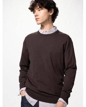 Uniqlo 100% Merino Crew Neck Jumper - Grey