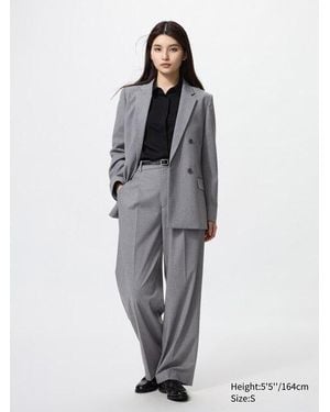 Uniqlo Pantalón Smart Ancho - Gris