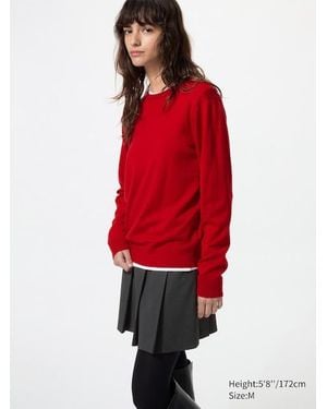 Uniqlo Jersey 100% Merino Cuello Redondo - Rojo