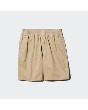 Uniqlo Easy Stretch Shorts (Corduroy) - Natural