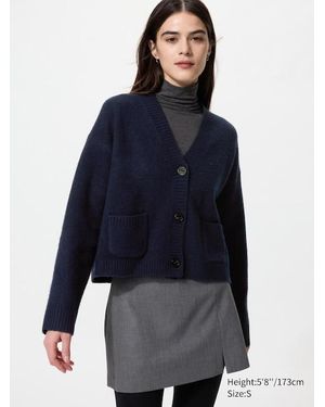 Uniqlo Soufflé Yarn Short Cardigan - Blue