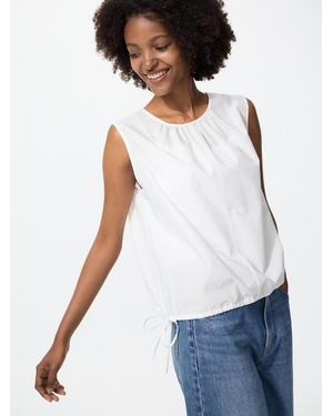 Uniqlo Cotton Blend Sleeveless Blouse - White