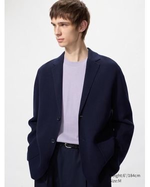 Uniqlo Milano Ribbed Jacket - Blue