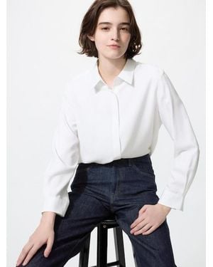 Uniqlo Rayon Blouse - White
