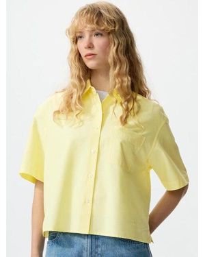 Uniqlo Oxford Boxy Shirt - Yellow