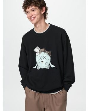 Uniqlo Kaws Universe Ut Graphic Sweatshirt - Black