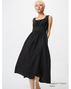 Uniqlo Linen Blend Mini Dress (Sleeveless) in Blue | Lyst UK Uniqlo Linen Blend Mini Dress (Sleeveless) in Blue | Lyst UK