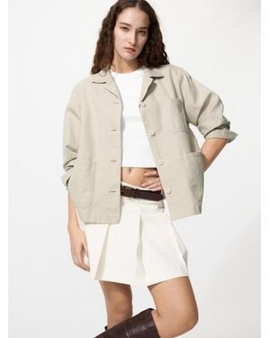Uniqlo Linen Blend Coverall - Natural