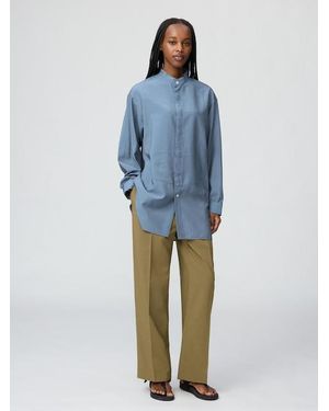 Uniqlo High Rise Straight Trousers - Blue