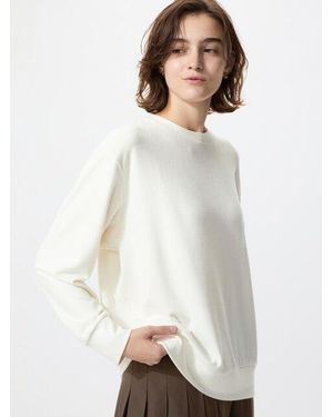 Uniqlo Soft Knit Fleece Crew Neck T-Shirt - White