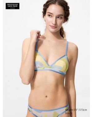 Uniqlo Sujetador Sin Aros Malla Estampado - Verde