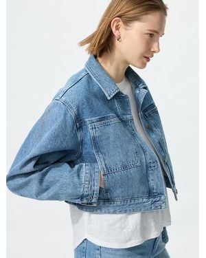 Uniqlo Chaqueta Corta Vaquera - Azul