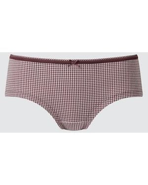 Uniqlo Briefs (Low Rise, Checked) - Purple