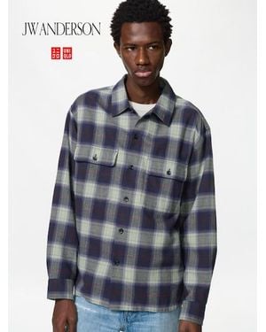Uniqlo Flannel Shirt (Checked) - Blue