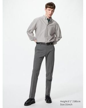 Uniqlo Smart 2-Way Stretch Trousers - Grey