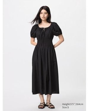 Uniqlo Vestito Arricciato - Nero