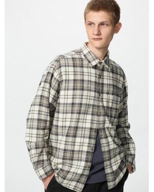 Uniqlo Camisa Franela Cuadros - Gris