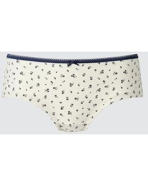 Uniqlo Slip (Niedriger Bund, Blumen) - Weiß