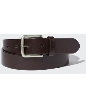 Uniqlo Italian Oiled Leather Belt - Brown