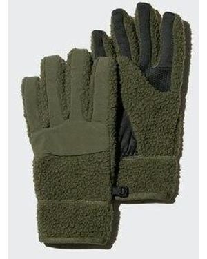 Uniqlo Heattech Lined Gloves (Boa Fleece) - Green