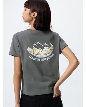 Uniqlo Mofusand Ut Graphic T-Shirt - Grey