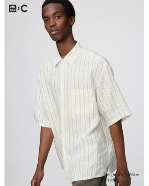 Uniqlo 100% Premium Linen Oversized Shirt - White