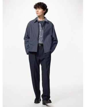 Uniqlo Pleated Wide Trousers - Blue