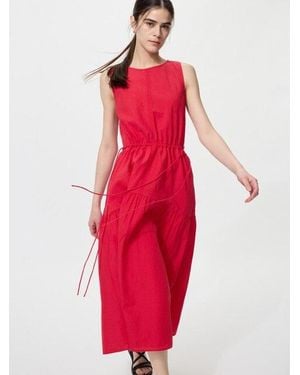 Uniqlo Linen Blend Tiered Dress (Sleeveless)
