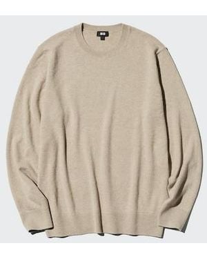 Uniqlo 100% Cashmere Crew Neck Jumper - Natural