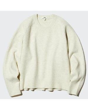 Uniqlo Soufflé Yarn Crew Neck Jumper - White