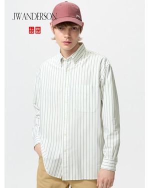 Uniqlo Oxford Oversized Shirt (Striped) - White