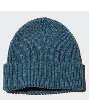 Uniqlo Heattech Beanie (Ribbed) - Blue