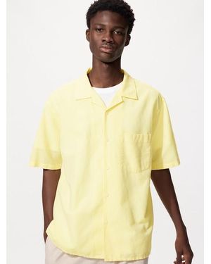 Uniqlo Cotton Linen Blend Shirt - Yellow