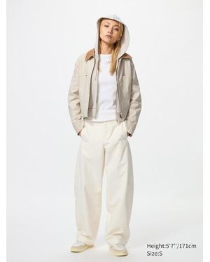 Uniqlo Jersey Barrel Leg Trousers (Longer) - White