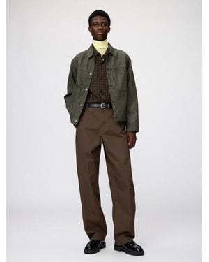 Uniqlo Barrel Leg Trousers (Longer) - Brown